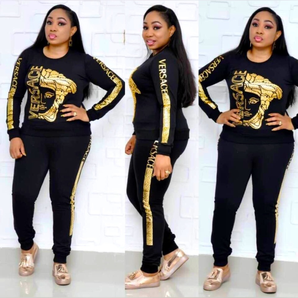 NWT V black sweat  pant set for ladies .